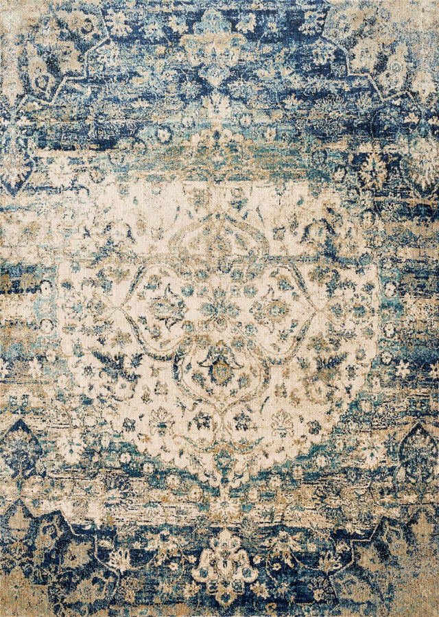 Loloi Anastasia AF-06 Blue / Ivory Rugs.