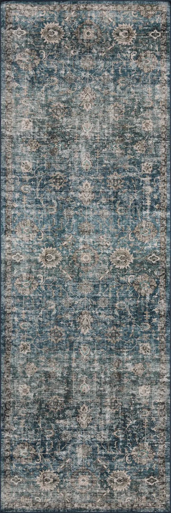 Loloi Anniston ANS-02 Lagoon / Natural Rug - runner flat
