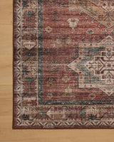 Loloi Anniston ANS-04 Spice / Multi Rug - corner on wood