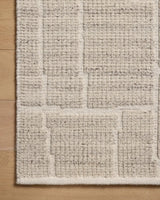 Loloi Asha ASA-01 Dove Rug - corner on wood