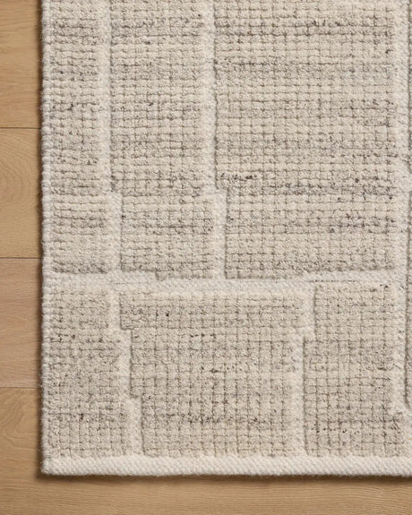 Loloi Asha ASA-01 Dove Rug - corner on wood