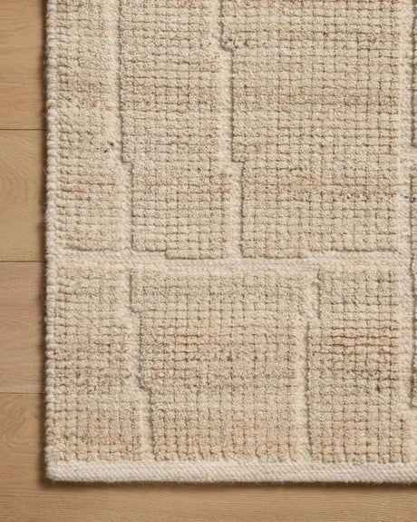 Loloi Asha ASA-01 Natural Rug - corner on wood