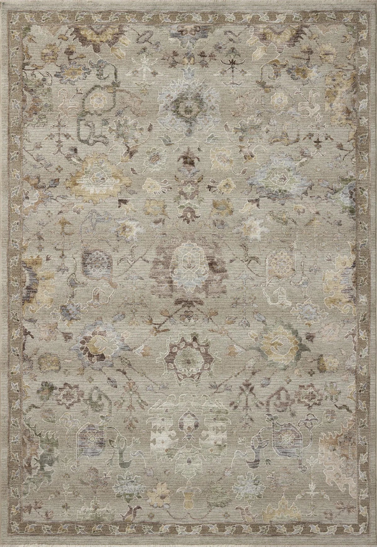 Loloi Aylin AYL-02 Fog / Plum Rug - main flat