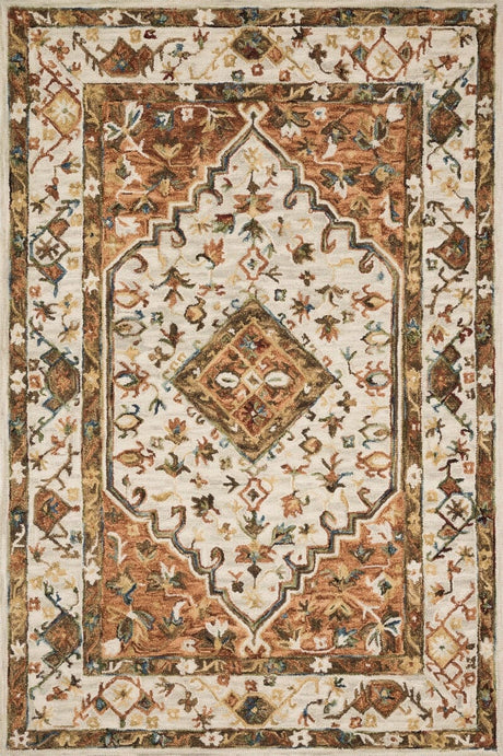Loloi Beatty Bea - 01 Ivory / Rust Rugs - Loloi - beatbea - 01ivru2339