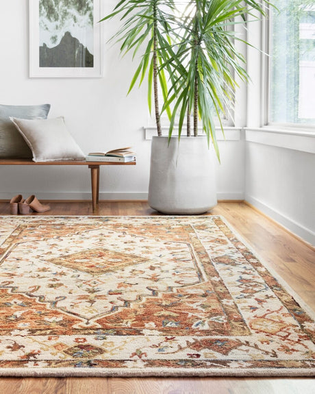 Loloi Beatty Bea - 01 Ivory / Rust Rugs - Loloi - beatbea - 01ivru2339