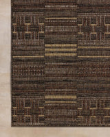 Loloi Birch BIR-01 Spice / Tobacco Rug - corner on wood