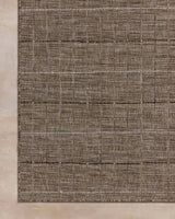 Loloi Birch BIR-02 Natural / Bark Rug - corner on wood