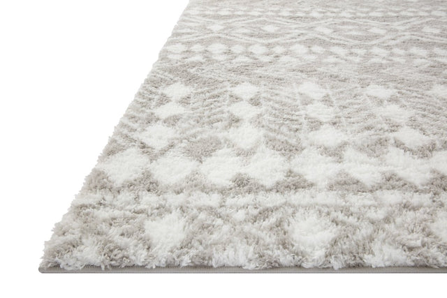 Loloi Bliss Shag Bls-05 Grey/White Rug.