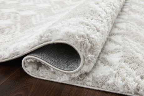 Loloi Bliss Shag Bls-05 Grey/White Rug.