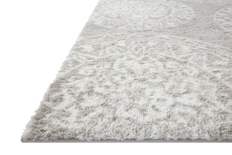 Loloi Bliss Shag Bls-06 Grey/White Rug.