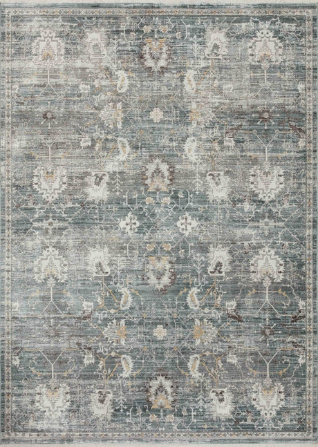 Loloi Bonney Bny-03 Lagoon/Ivory Rug.