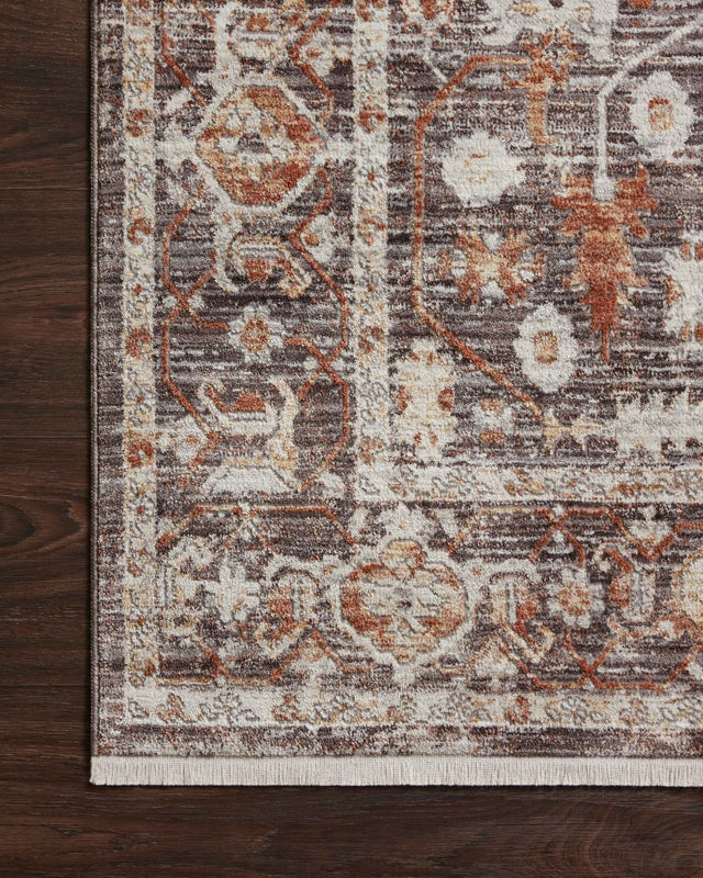 Loloi Bonney Bny-07 Charcoal/Spice Rug.