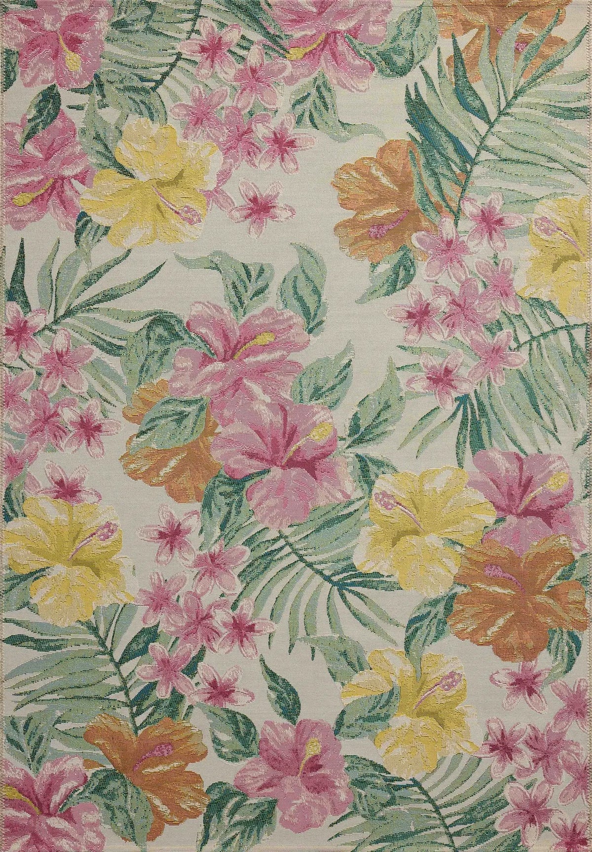 Loloi Botanical BOT-03 Ivory / Sunrise Rug - main flat