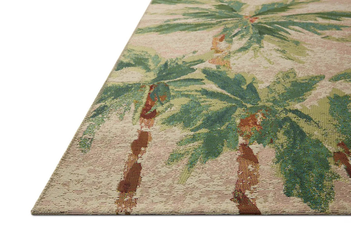 Loloi Botanical BOT-04 Clay / Green Rug - rug corner