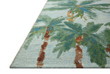 Loloi Botanical BOT-04 Sky / Green Rug - rug corner