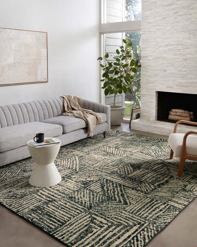 Loloi Bowery Bow - 01 Midnight/Taupe Rugs - Loloi - bowebow - 01mdta2340