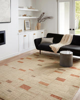 Loloi Bowery Bow-02 Tangerine/Taupe Rugs.