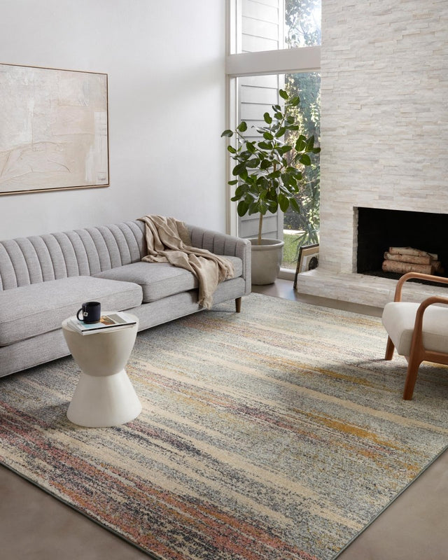 Loloi Bowery Bow-04 Pebble/Multi Rugs.