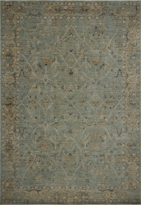Loloi Briar BRR-02 Aqua / Olive Rug - main flat
