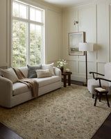 Loloi Briar BRR-03 Silver / Moss Rug - room scene 3