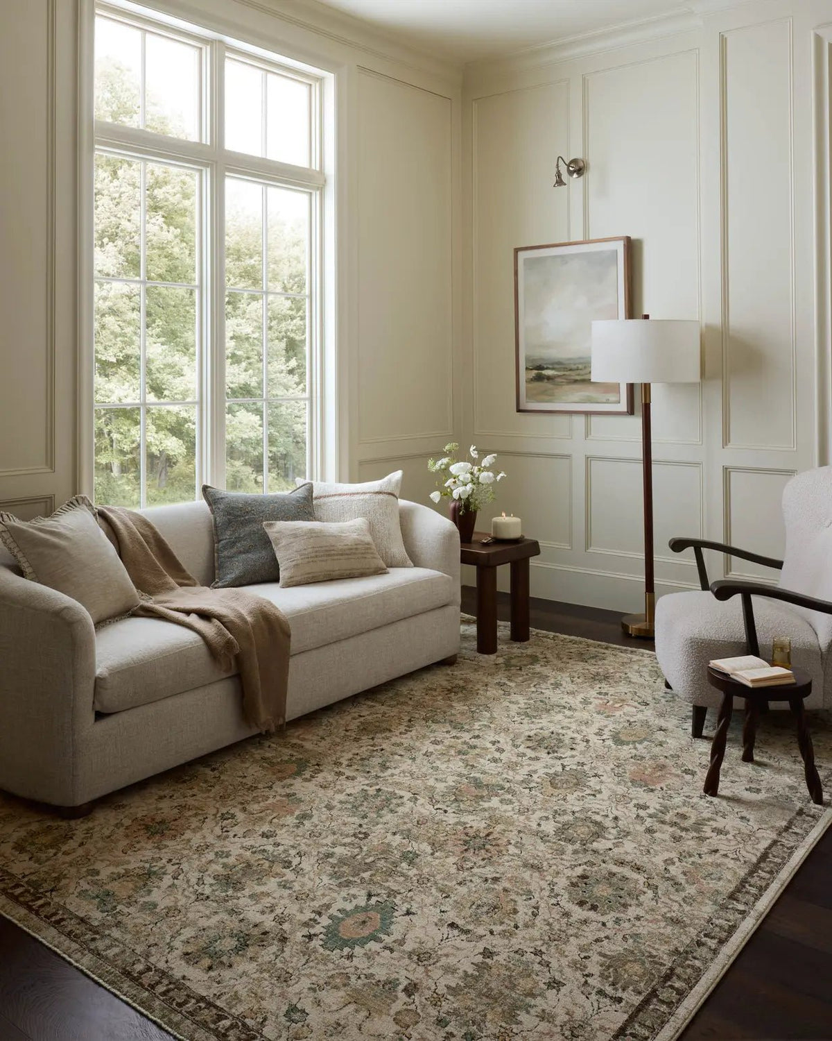 Loloi Briar BRR-04 Ivory / Multi Rug - room scene 3