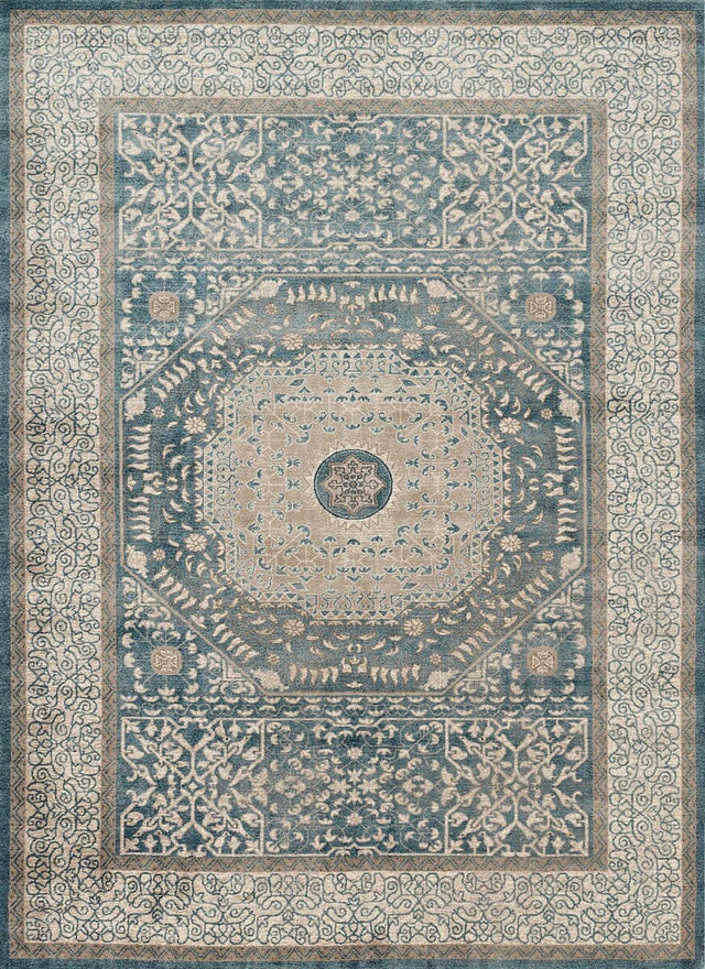 Loloi Century Cq-01 Blue / Sand Rugs.