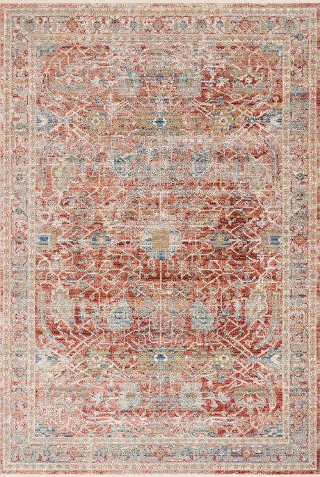 Loloi Claire Cle-01 Red/Ivory Rugs.