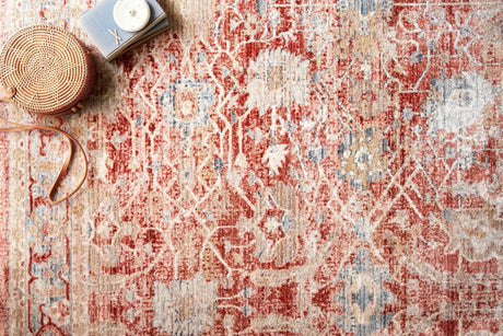 Loloi Claire Cle-01 Red/Ivory Rugs.