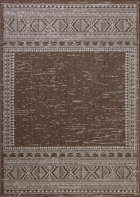 Loloi Easton ESN-01 Coffee / Dove Rug - room scene 1