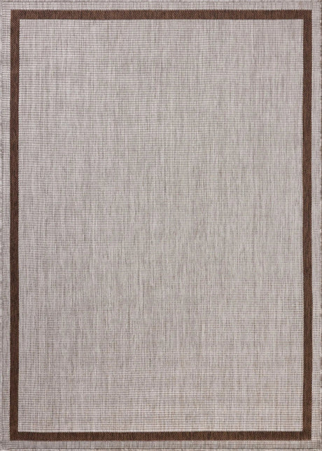 Loloi Easton ESN-02 Dove / Coffee Rug - main flat