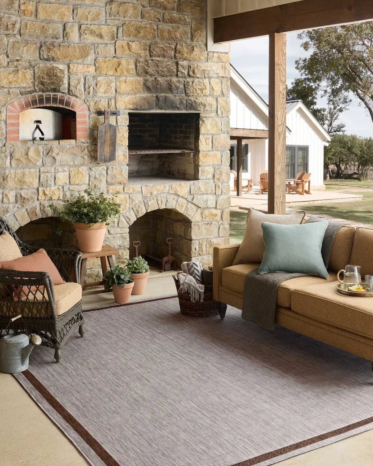 Loloi Easton ESN-02 Dove / Coffee Rug - room scene 3