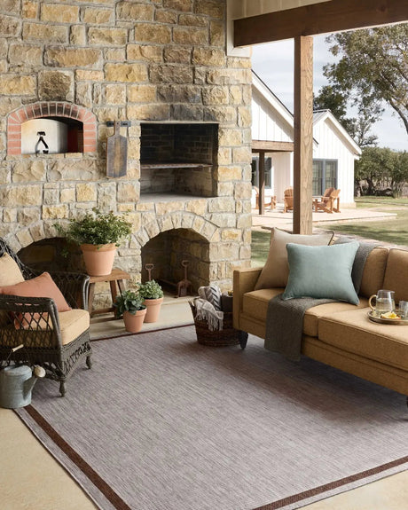 Loloi Easton ESN-02 Dove / Coffee Rug - room scene 3