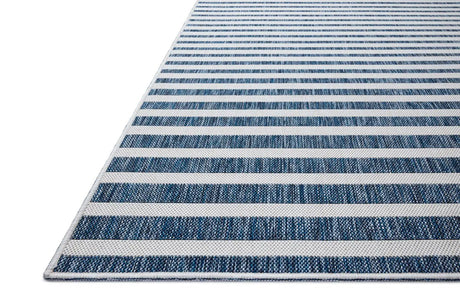 Loloi Easton ESN-03 Denim / Ivory Rug - rug corner