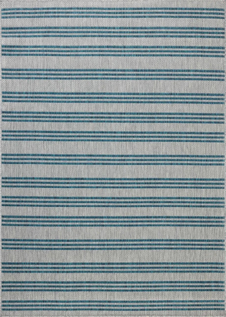 Loloi Easton ESN-04 Teal / Fog Rug - room scene 1