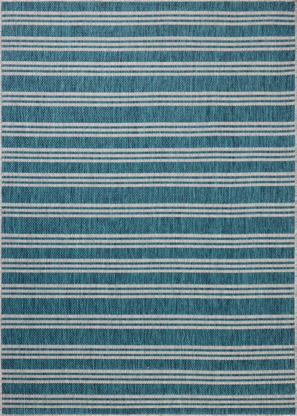 Loloi Easton ESN-04 Teal / Fog Rug - main flat