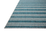 Loloi Easton ESN-04 Teal / Fog Rug - rug corner