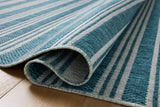 Loloi Easton ESN-04 Teal / Fog Rug - pile height