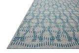 Loloi Easton ESN-10 Fog / Teal Rug - rug corner