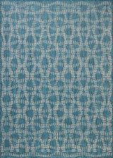 Loloi Easton ESN-10 Fog / Teal Rug - room scene 1