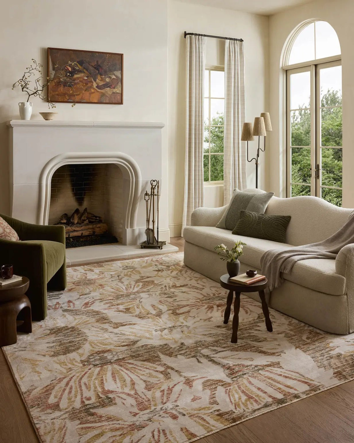 Loloi Eileen ELE-04 Transitional Power Loomed Natural, Spice Rug - room scene 3