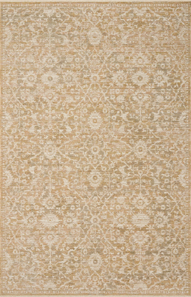 Loloi Elora ELR-06 Traditional Power Loomed Gold Natural Rug