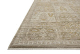 Loloi Elora ELR-07 Traditional Power Loomed Mushroom, Ochre Rug - rug corner
