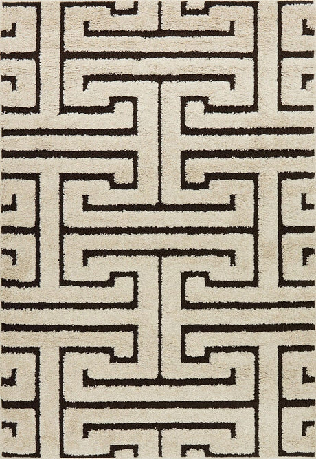 Loloi Enchant En-28 Ivory / Dark Brown Rugs.