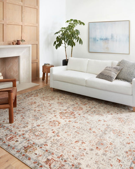 Loloi Estelle Est-01 Ivory/Rust Rugs.