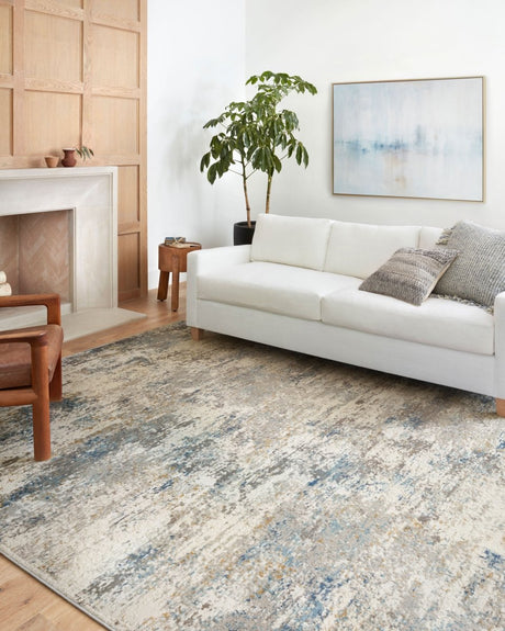 Loloi Estelle Est-03 Ivory/Ocean Rugs.