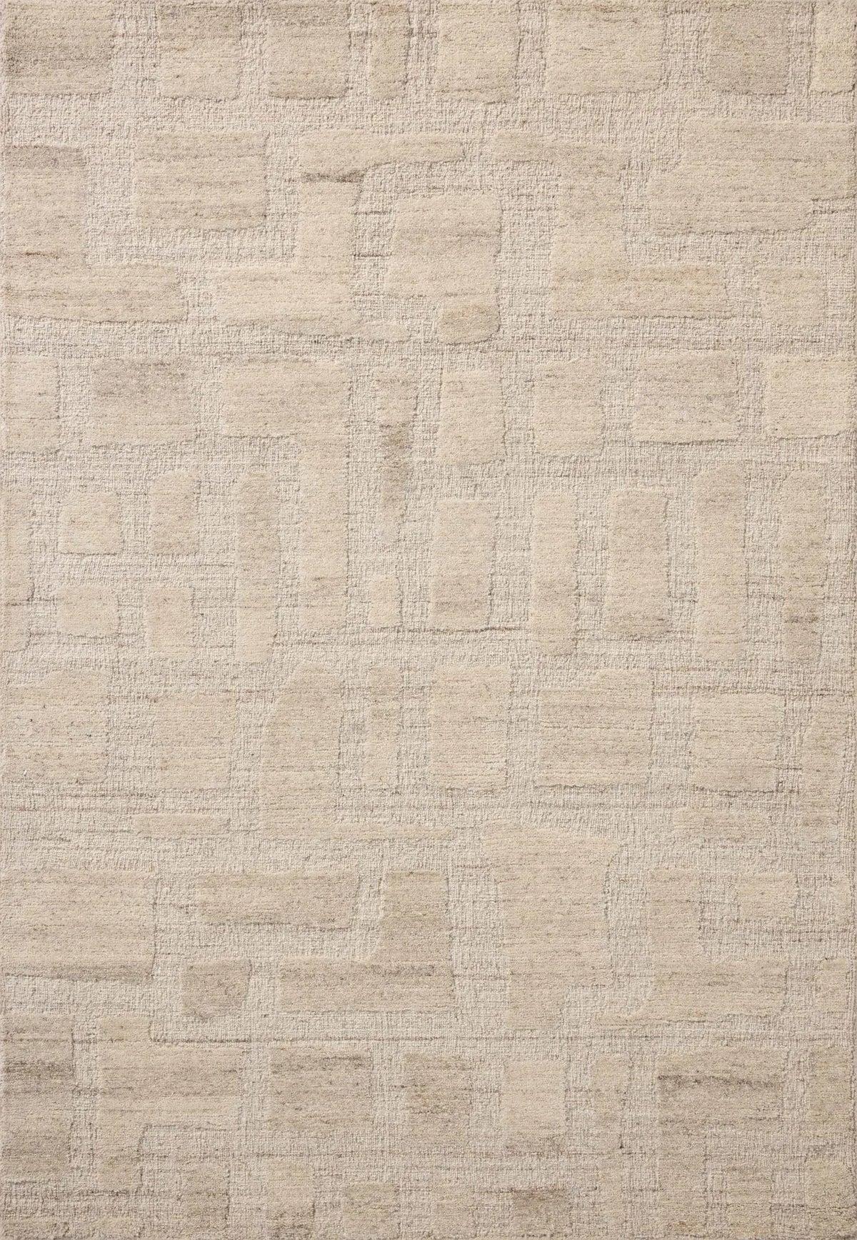 Loloi Hartley HRT-01 Ivory / Natural Rug - main flat