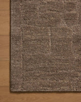 Loloi Hartley HRT-04 Brown / Mocha Rug - corner on wood