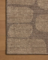 Loloi Hartley HRT-05 Brown / Taupe Rug - corner on wood