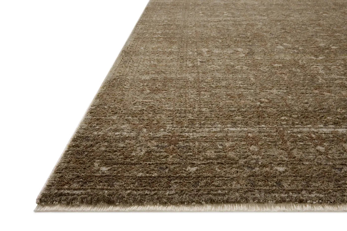 Loloi Haywood HYD-01 Sage / Brown Rug - rug corner