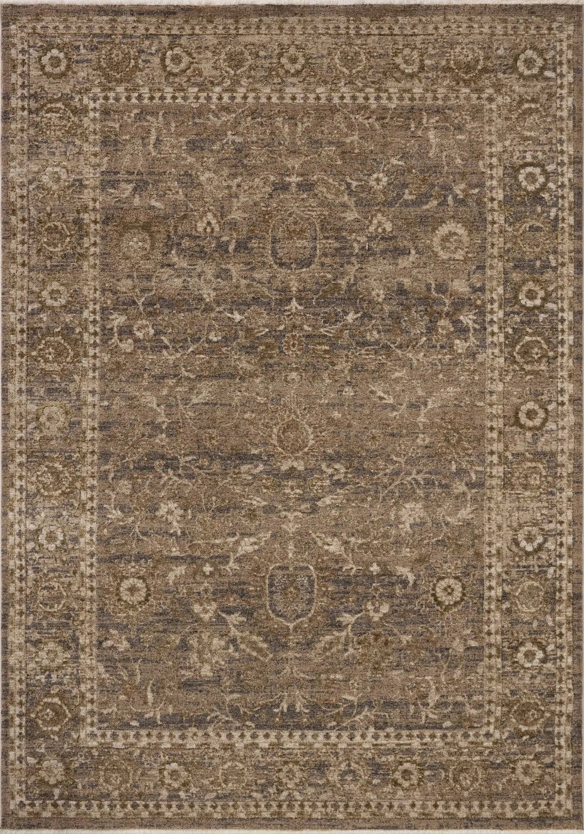 Loloi Haywood HYD-02 Pebble / Charcoal Rug - main flat